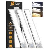 3 Pack Wireless Under Cabinet Lights, 76 LED Motio