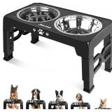 Jovrun Elevated Dog Bowls with Stand, Raised Dog B
