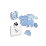 Bonjour Bebe Teddy Bear 5-Piece Layette Set - 100%