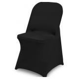 10 Packs Black Spandex Stretch Folding Chair Cover