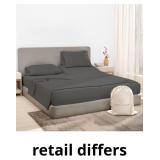 $121 5 Piece Dark Gray Split King Bed Sheets Set -