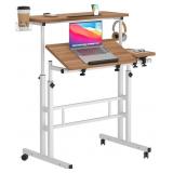 SogesPower 2 Platforms Mobile Laptop Desk Adjustab