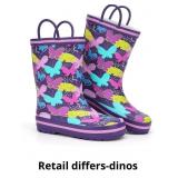 FUNCOO PLUS Toddler Rain Boots Kids Waterproof Rub