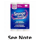 Sponge Towels Premium Paper Towels - 12 Rolls x 10