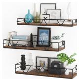 Amaoot Floating Shelves Set of 3, Home Wood Wall S