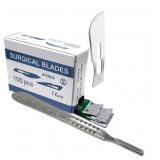 100 Scalpel Sterile Blades #22 with Free Scalpel H