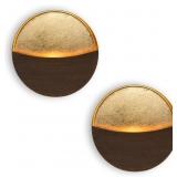 Eclipse Wall Candle Holder Set of 2, Metal Candle