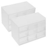 ERINGOGO 2pcs Storage Drawer Units Desk Organizer