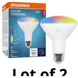 Sylvania LED Color Changing Light Bulb, Red/Blue/G