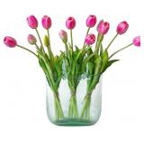 DUYONE 15pcs Artificial Tulips Flowers, Real Touch