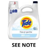 Tide Free & Gentle Liquid Laundry Detergent, 80 Lo