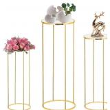 $188 3PCS Cylinder Pedestal Stands for Parties, Go