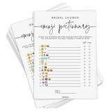 Bridal Shower Games, Bridal Shower Emoji Game for
