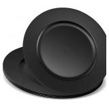 13' Black Party Chargers Large Plates & Platters G