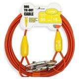 Petest 15ft Tie-Out Cable with Crimp Cover for Lar