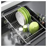 JASIWAY Dish Drying Rack in Sink, Expandable Stain