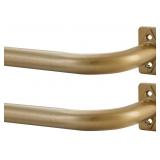 $106 Wrap Around Curtain Rods 2 Pack, Antique Gold