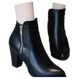 Ankle Boots for Women Low Heel Pointed Toe Arch Su