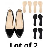 4 Pairs High Heel Inserts for Women, 2 Colors 3 4