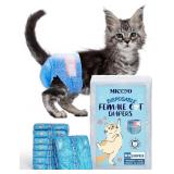 MICOOYO Disposable Cat Diapers, Cat Diapers for Fe