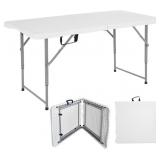 4ft Folding Table, Heavy Duty Portable Foldable Ta