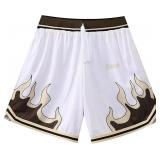 DIOTSR Mens Flame Graphic Shorts Workout Basketbal