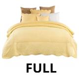 $135 Tache Quilted Yellow Scalloped Buttercup Puff