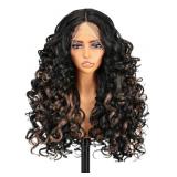 SOKU Long Curly Lace Front Wigs for Black Women Hi