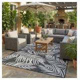 Woven Outdoor Rug (Botanical Print)