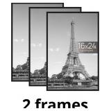 upsimples 16x24 Picture Frame Black 3 Pack, Large