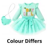 Toddler Birthday Girl Outfit Long Sleeve Ruffle Sw