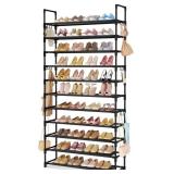 LANTEFUL 11 Tiers Tall Shoe Rack Holds 55 Pairs of