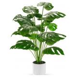Der Rose 28' Fake Plants Large Artificial Monstera