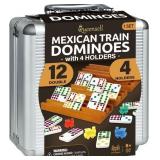 Mexican Train Dominoes Set with 4 Holders - Domino