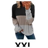 KISSMODA Women's Long Sleeve Sweatshirts Color Blo