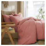 100% Muslin Cotton Duvet Cover Set Twin Size Blush