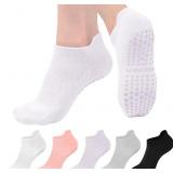 Grip Pilates Yoga Socks for Women Girls 5 Pairs No