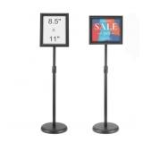2 Pack Adjustable Poster Stands 8.5 x 11 Inch Roun