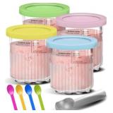 Creami Pints and Lids for Ninja - 4 Pack 24 oz Del