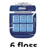 Oral-B Glide Advanced Multi-Protection Floss, 6 x
