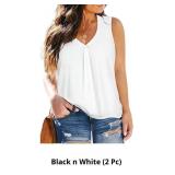 RITERA Plus Size Tank Tops for Women V Neck Sleeve
