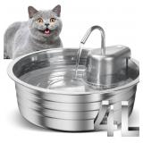 Cat Water Fountain, 4L/135OZ Stainless Steel Pet F