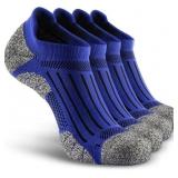 Men's No Show Compression Athletic Socks, Cushione