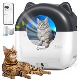 $300 Self Cleaning Litter Box,76L Automatic Cat Li