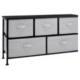 Amazon Basics Extra Wide Fabric 5-Drawer Storage O