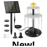 Yeomi Solar Water Fountain for Bird Bath, Upgrade