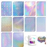 Holographic Sticker Paper, 100 Sheets, 8.3x11.7 In