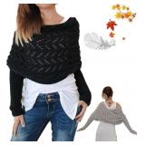 Women s Sweater Scarf with Sleeves - Winter Multif