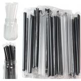 Large Jumbo Smoothie Straws, Chetexus 200pcs Dispo