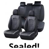$323 Coverado Full Set Car Seat Covers, Black Leat